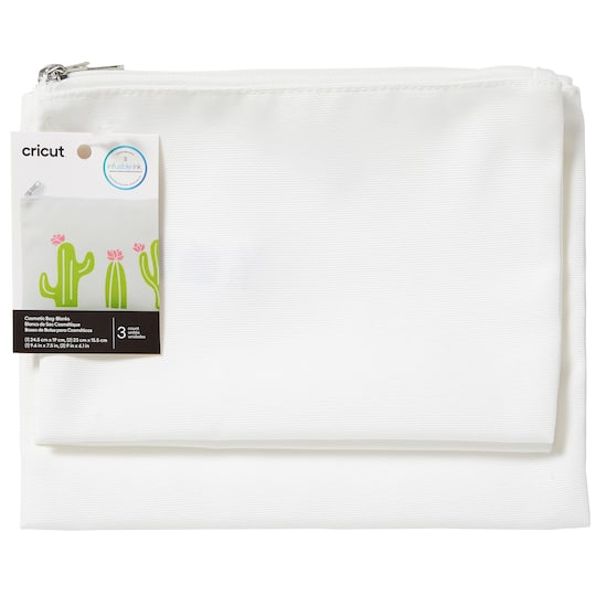 6 Packs: 3 ct. (18 total) Cricut® Linen Cosmetic Bag Blanks
